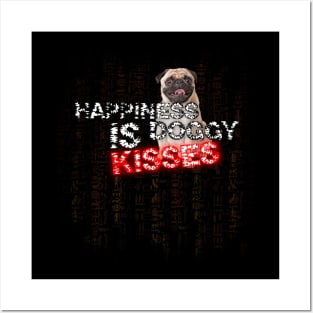 funny dog quotes | Happiness Is Doggy Kisses Posters and Art